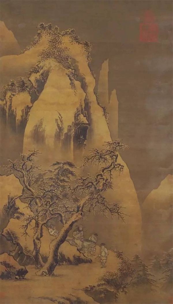 明代古典國(guó)畫雪景山水
