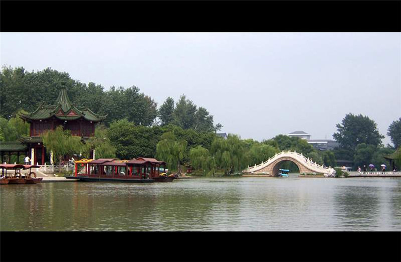 揚州三月河岸春色攝影