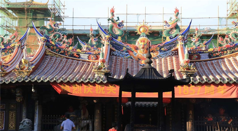 泉州老爺廟剪黏工藝屋頂
