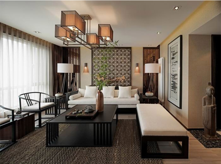 現(xiàn)代新中式樣板房沙發(fā)，簡約布藝沙發(fā)