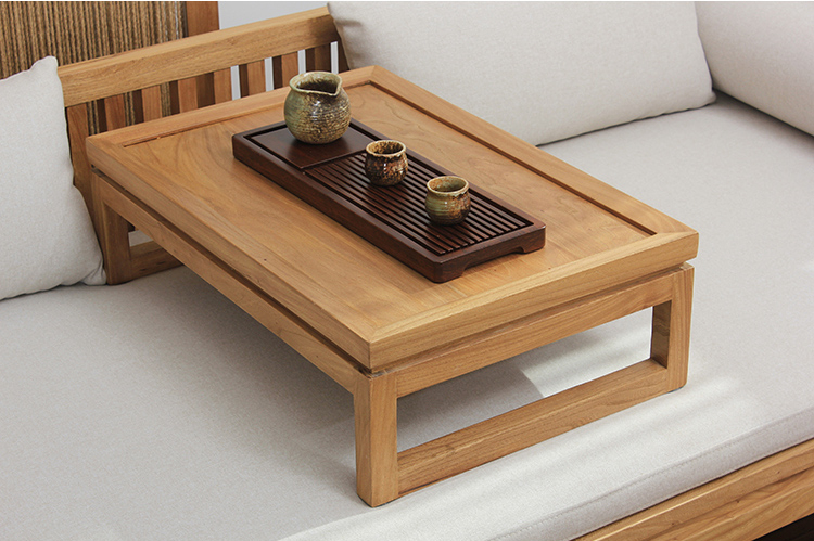 新中式老榆木羅漢床，免漆禪意床榻茶幾