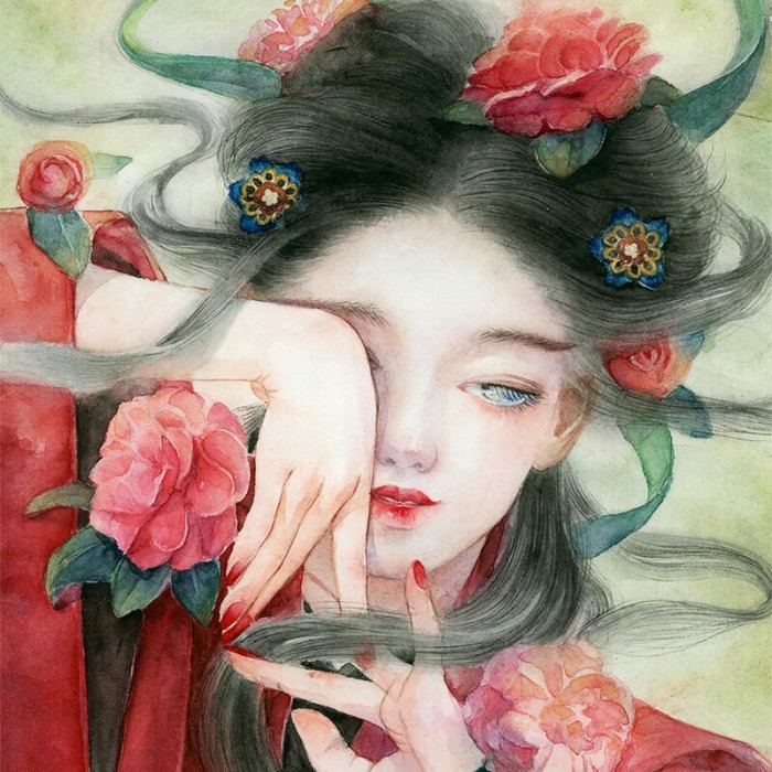 妖氣古風女子頭像，唯美古典qq頭像