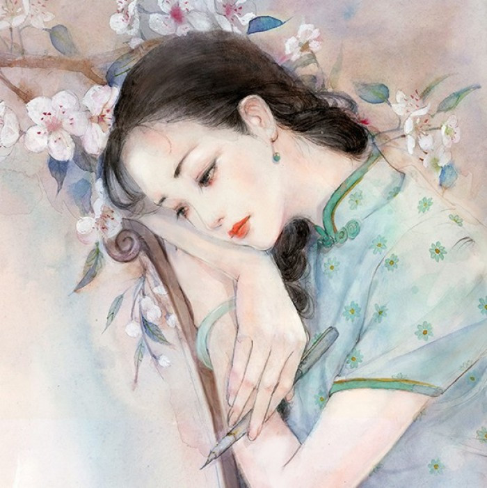 柔美淡雅女子古風(fēng)頭像，古典女子qq頭像