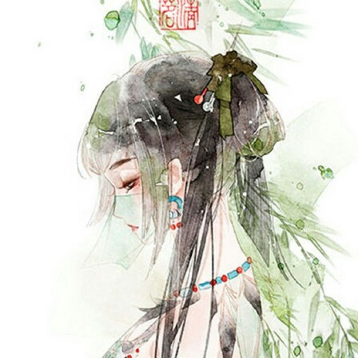 水墨風(fēng)古典女子頭像，古風(fēng)唯美頭像。