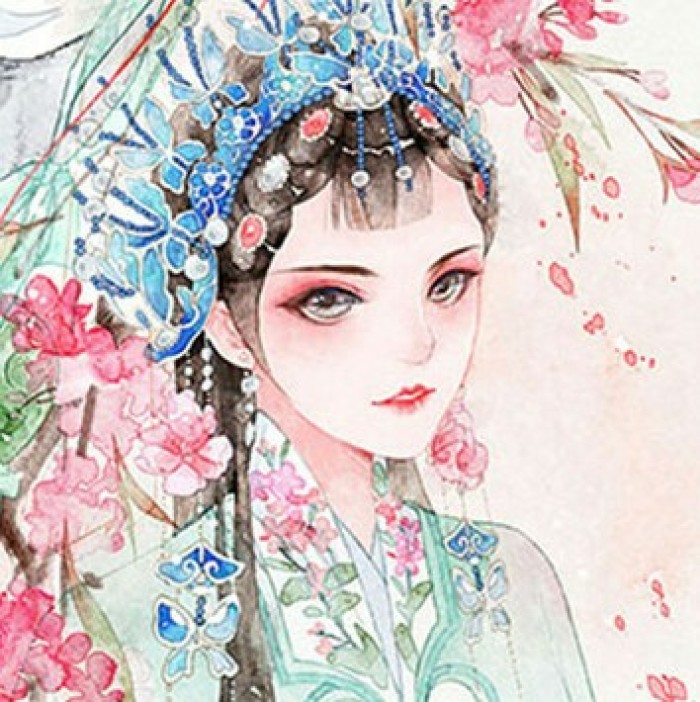 水墨風(fēng)古典女子頭像，古風(fēng)唯美頭像。