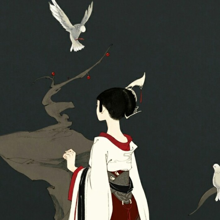 清雅風(fēng)格古典女生頭像，動漫水彩古風(fēng)頭像