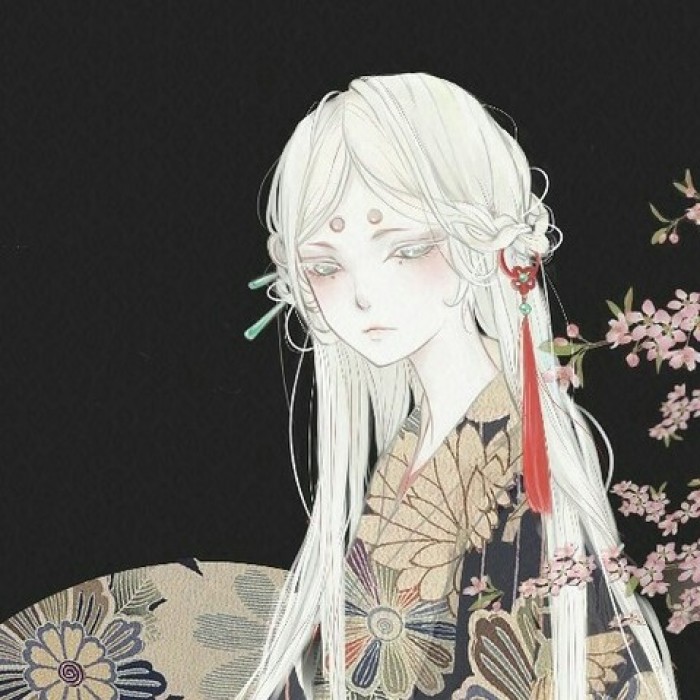 清雅風(fēng)格古典女生頭像，動漫水彩古風(fēng)頭像