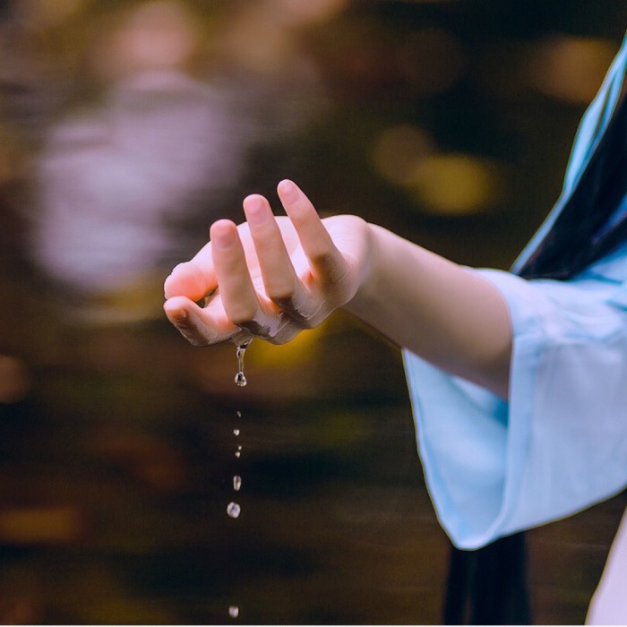 玉手撫枝古風(fēng)頭像，唯美女子纖手頭像