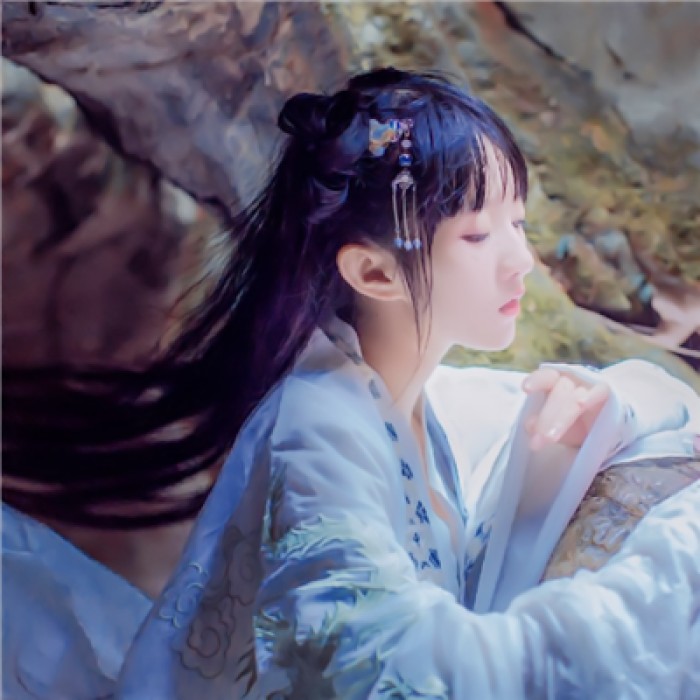 嬌俏女子古風(fēng)唯美頭像，淡掃峨眉真人女生頭像