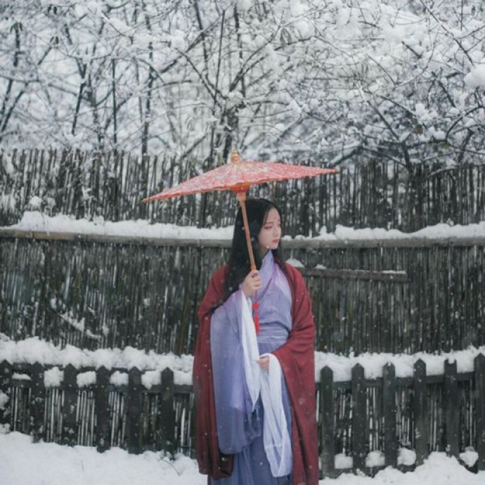 溫柔可人古風漢服女子頭像，端莊秀麗女生頭像