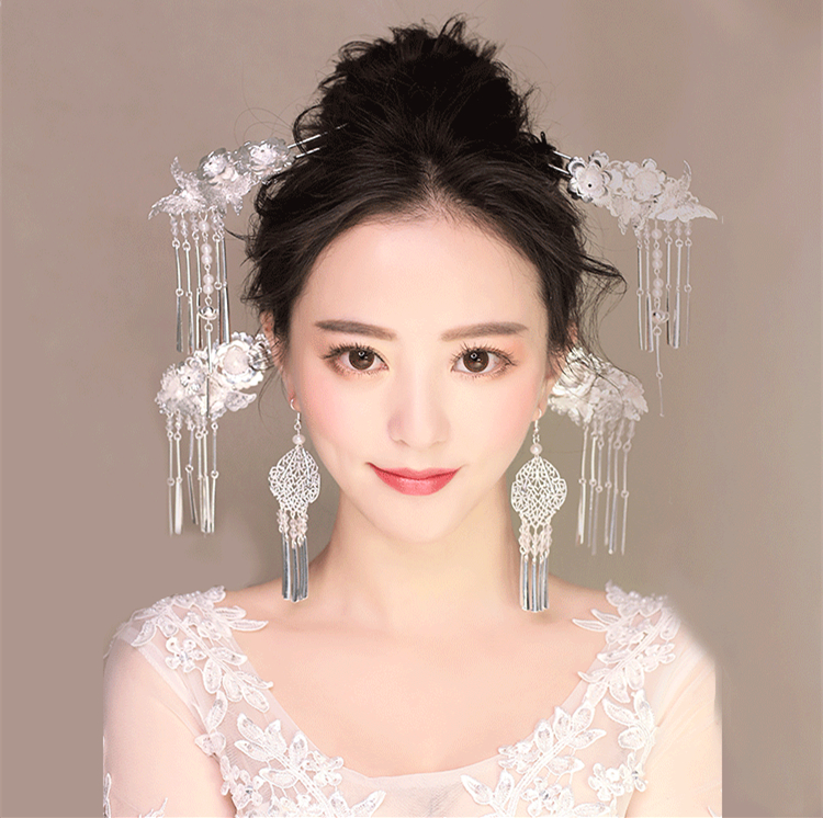 家佳樂文學(xué)銀白色步搖，新文藝復(fù)古發(fā)簪