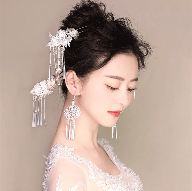 家佳樂文學(xué)銀白色步搖，新文藝復(fù)古發(fā)簪