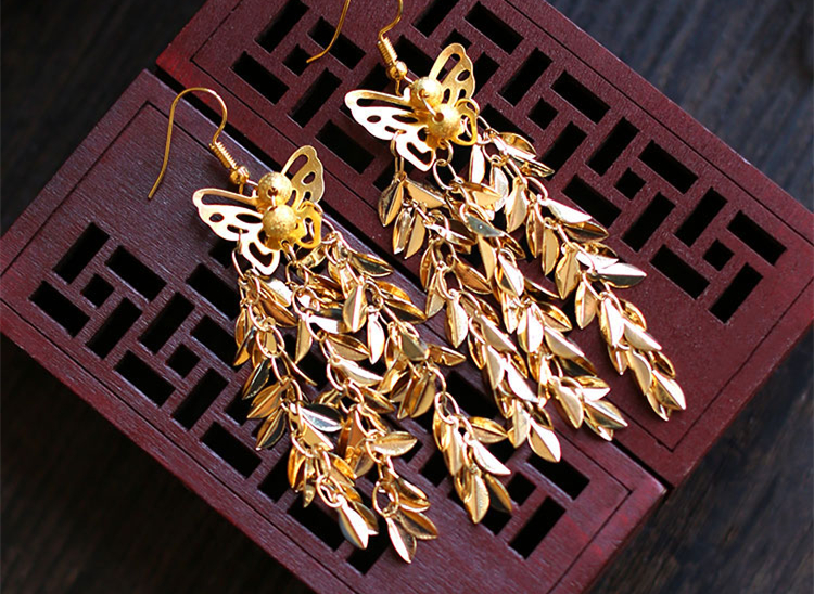 金色四件套古裝頭飾，古典韻味發(fā)飾