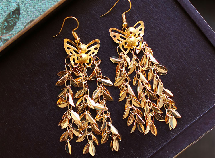 金色四件套古裝頭飾，古典韻味發(fā)飾