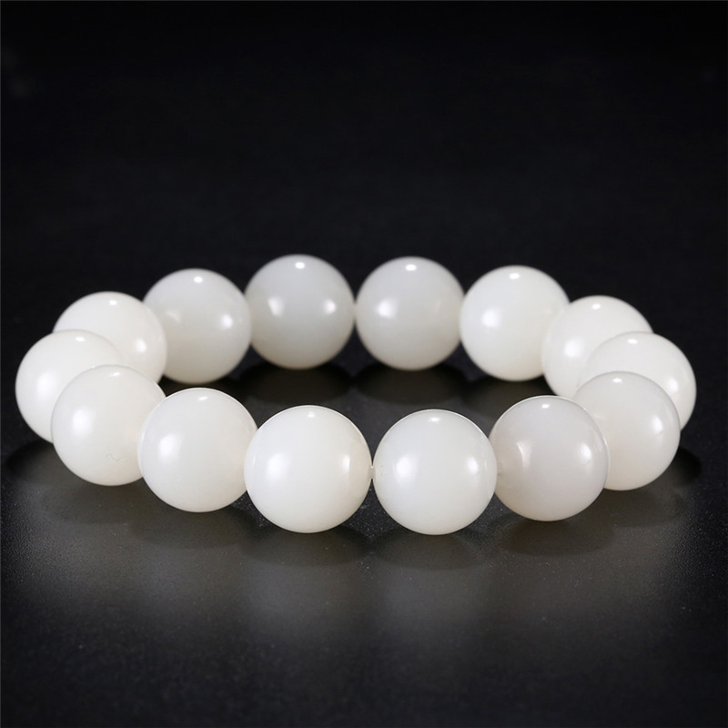 天然和田玉玉石手串，新疆白玉男女手飾