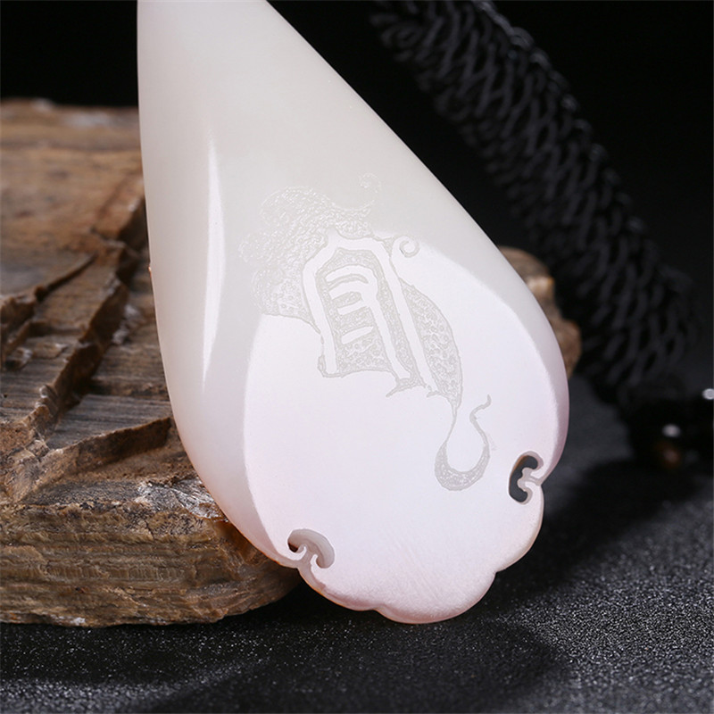 財(cái)福雙至和田玉貔貅掛墜，白玉籽料吊墜