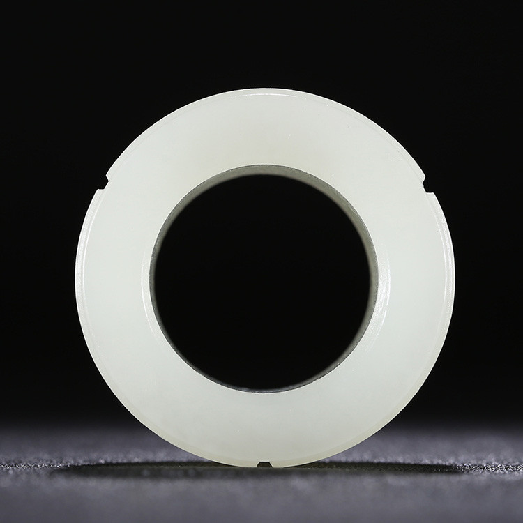 男士如意和田玉扳指，天然白玉手玩件獸面紋蘇