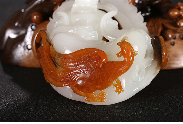 鳳拜觀音手玩件白玉把件，和田玉白玉籽料觀音