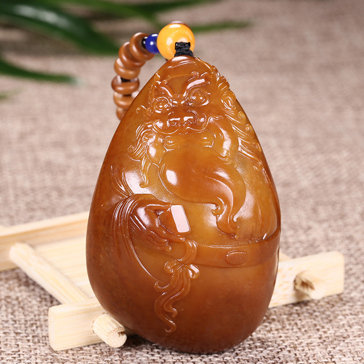 和田玉金包玉鐘馗掛墜，天驅(qū)邪鎮(zhèn)鬼平安康健