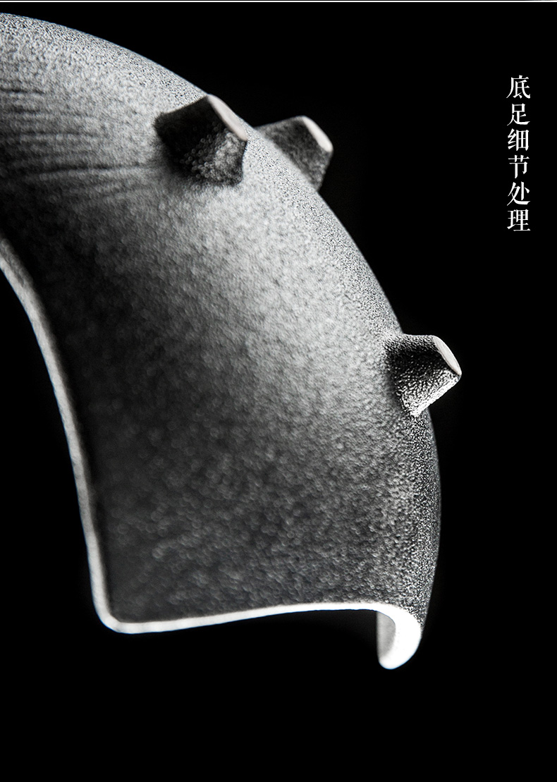 禪意粗陶茶道香爐，陶瓷檀香盤香薰?fàn)t。