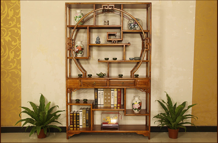 古典南榆木1.2米多寶閣博古架，成列架展示架古