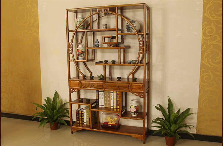古典南榆木1.2米多寶閣博古架，成列架展示架古