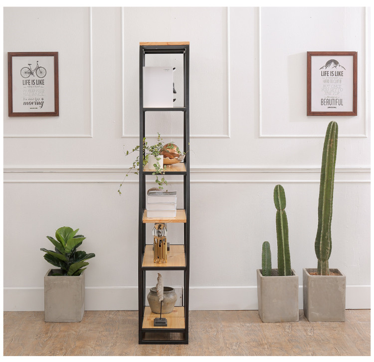 書架鐵藝展示架復古博古架，創(chuàng)意置物架隔斷多