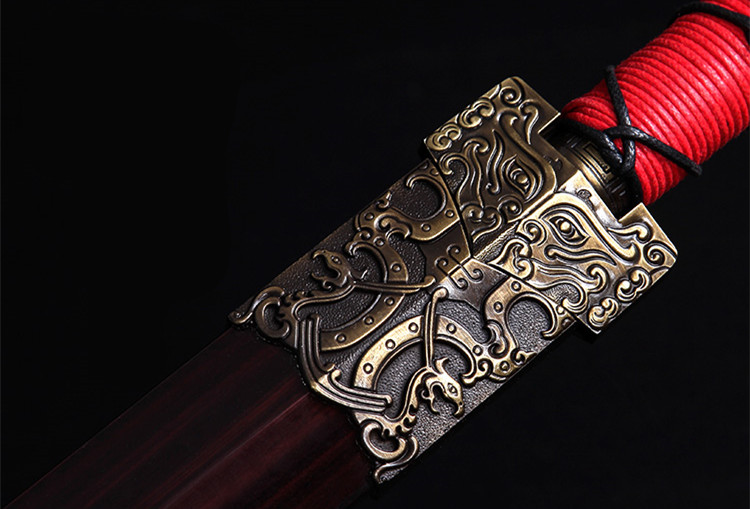 八面漢劍一體寬柄錳鋼刀劍 ，傳統(tǒng)霸氣古韻兵器