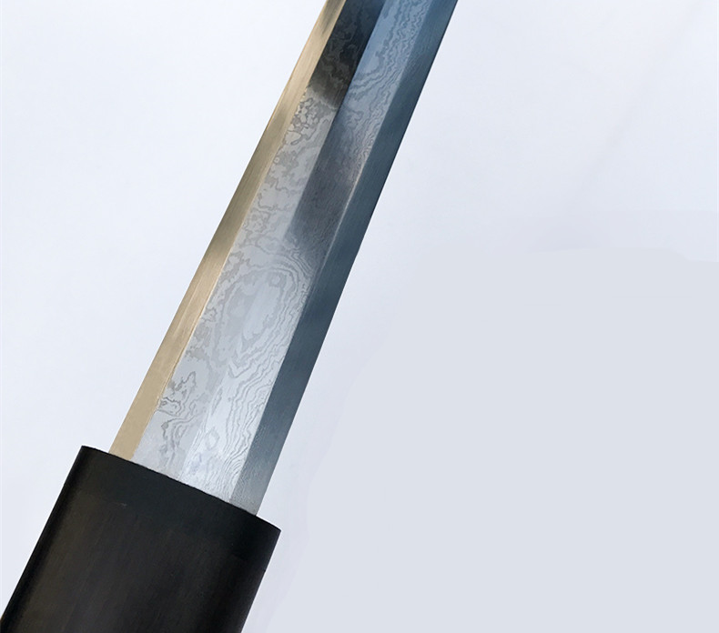 紫檀八面唐劍冷兵器，刀劍手工花紋鋼一體長劍