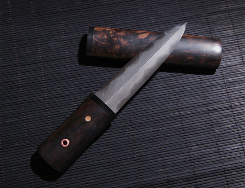 隱劍簡約短劍手工漢劍，短小易帶紫檀劍鞘