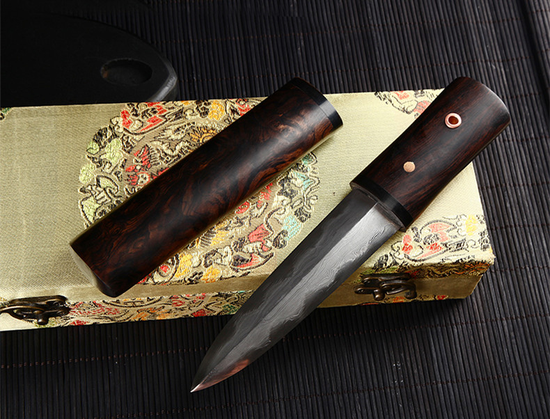 隱劍簡約短劍手工漢劍，短小易帶紫檀劍鞘