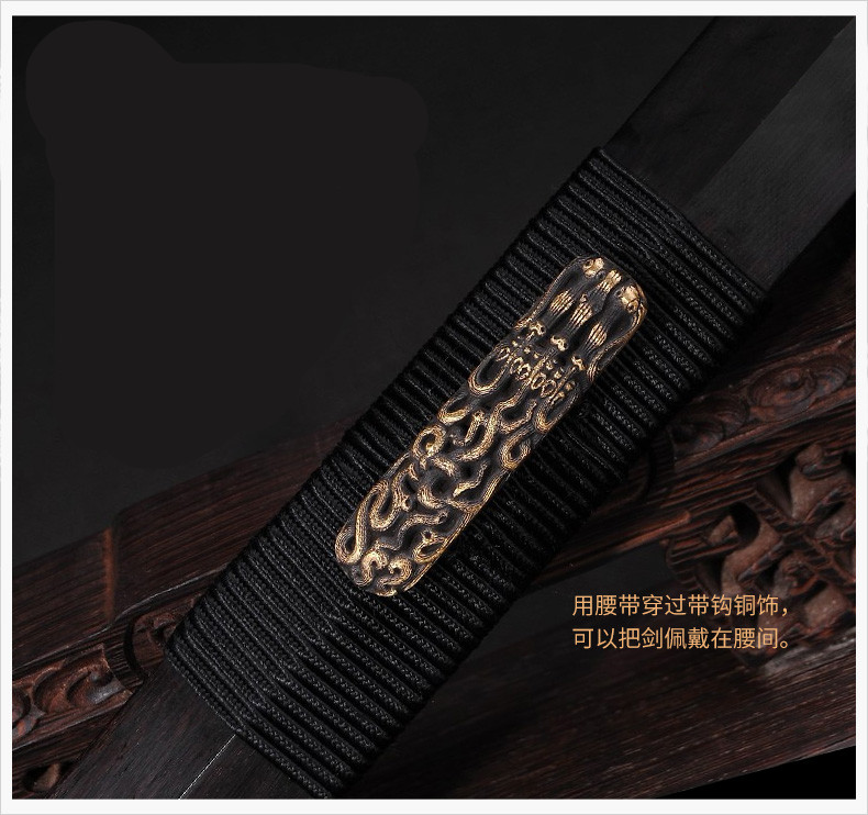 櫑具劍八面漢劍花紋鋼長(zhǎng)款，蓬勃生機(jī)有力量