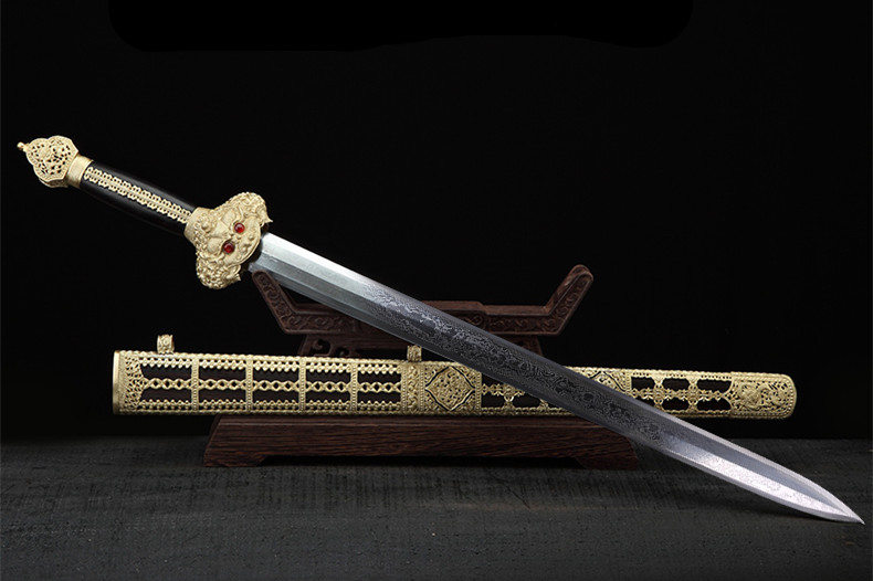 明朝御制大永樂劍，手工寶劍花紋鋼劍