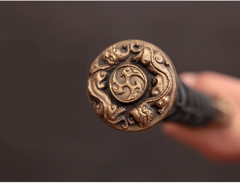 九龍羽毛紋漢劍，長(zhǎng)劍雙手寶劍