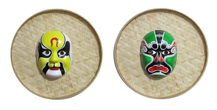 京劇川劇臉譜面具，家佳樂(lè)文學(xué)民間手工裝飾品