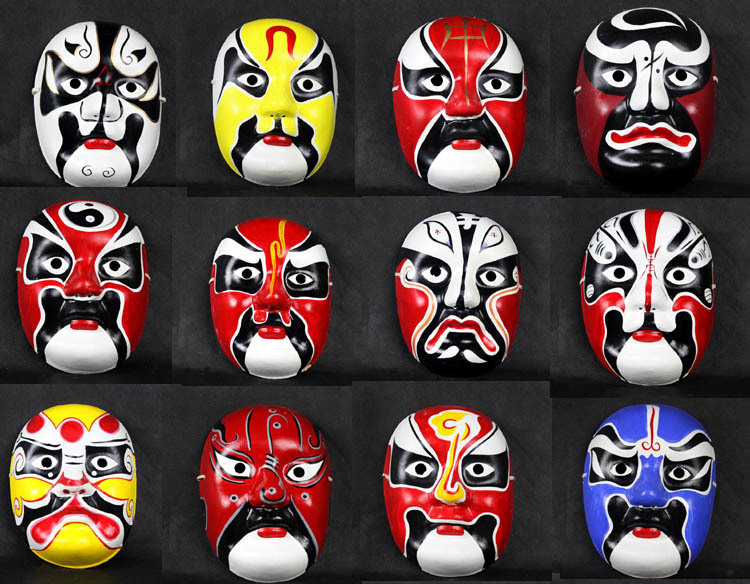 京劇川劇臉譜面具，家佳樂(lè)文學(xué)民間手工裝飾品