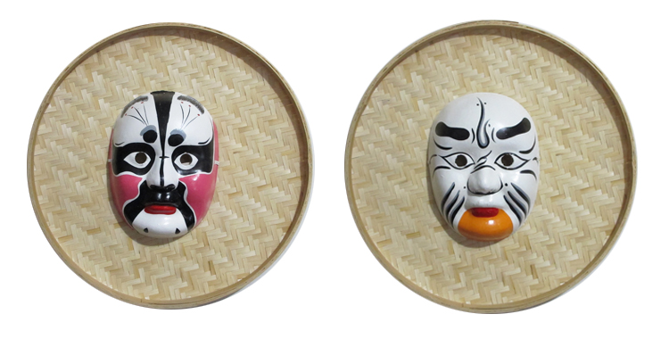 京劇川劇臉譜面具，家佳樂(lè)文學(xué)民間手工裝飾品