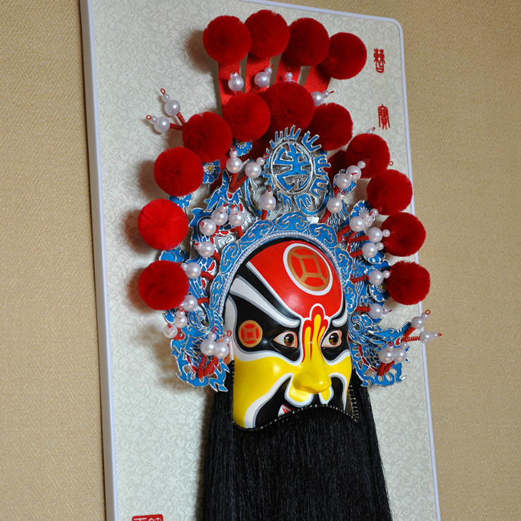 西路財(cái)神京劇臉譜掛件，家佳樂文學(xué)特色工藝品