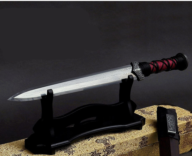 漢代短劍質(zhì)樸簡約兵器，家佳樂文學工藝品寶劍