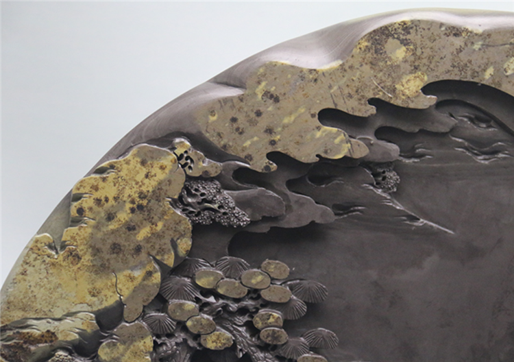 松山攬勝玉黛石硯臺(tái)，中國(guó)文房四寶硯臺(tái)