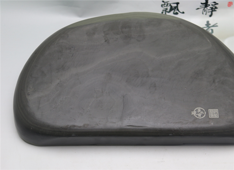松山攬勝玉黛石硯臺(tái)，中國(guó)文房四寶硯臺(tái)