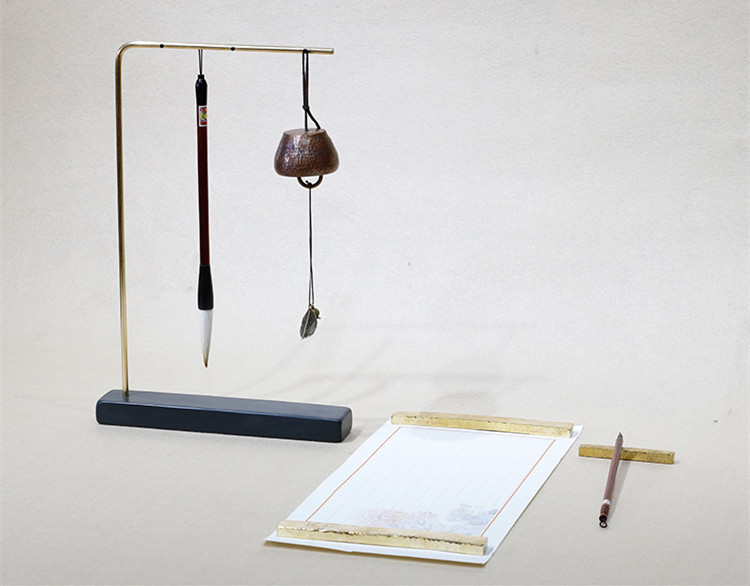 創(chuàng)意簡約毛筆筆掛筆架，中式書房文房精品