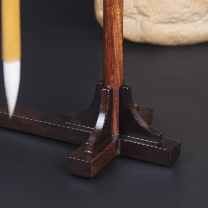 簡約花梨木筆掛筆架，實(shí)木書法用品