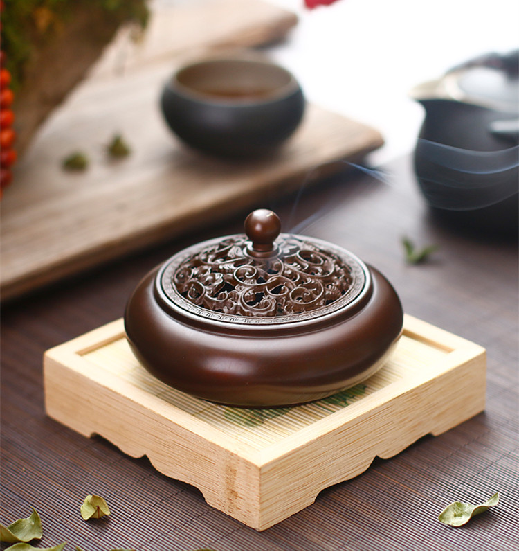 古韻純銅生活家居檀香爐，沉香熏香爐盤香爐。