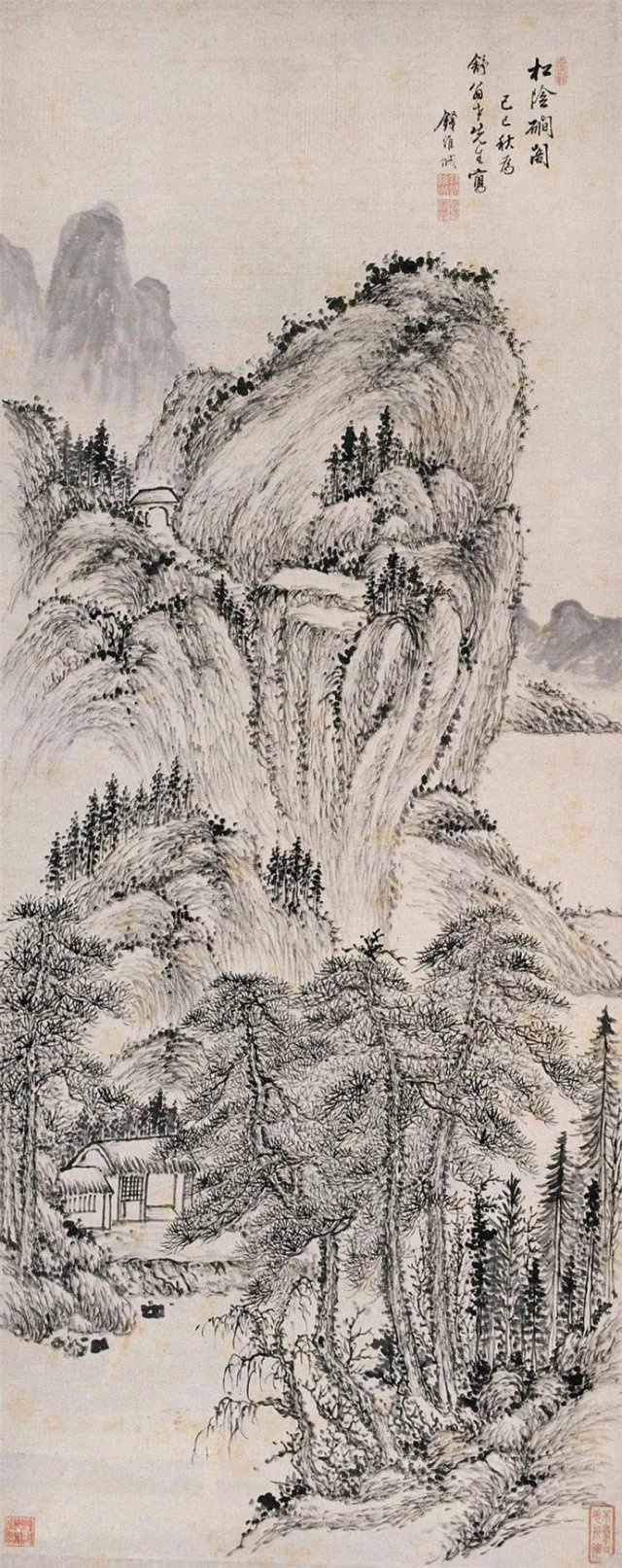 代畫家錢維城蓬勃山水作品欣賞