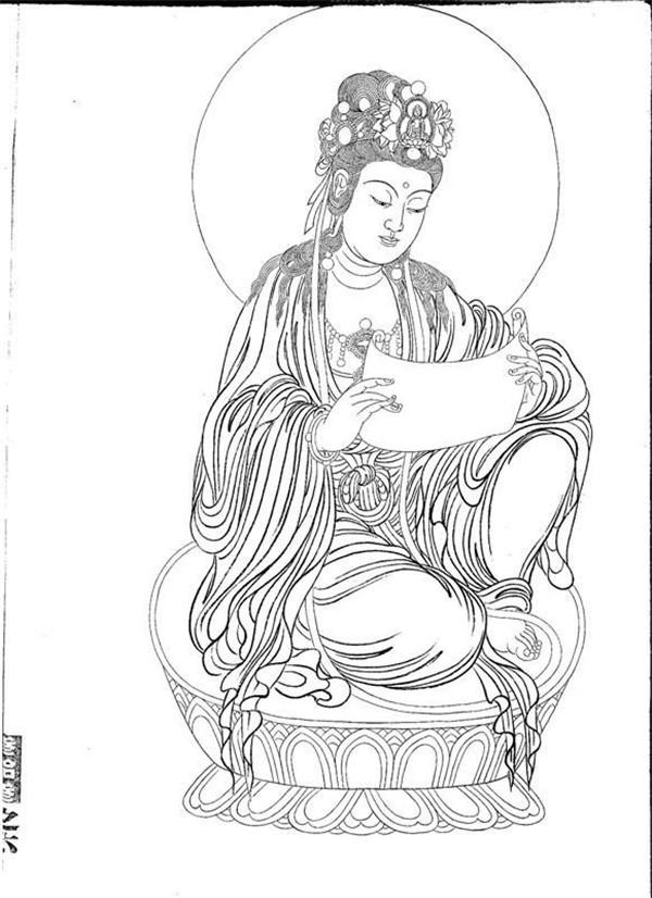 家佳樂(lè)文學(xué)繪畫技巧白描觀音圖