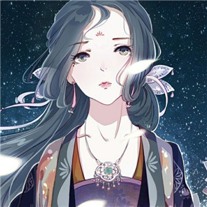 手繪風(fēng)格華貴古風(fēng)女子頭像，動(dòng)漫頭像女生頭像