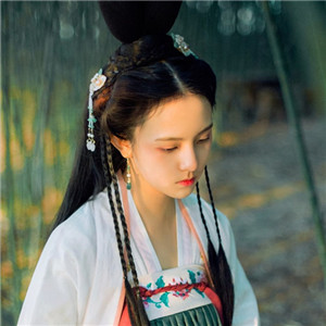 竹青風(fēng)悠女子清雅古風(fēng)頭像，唯美女生真人頭像