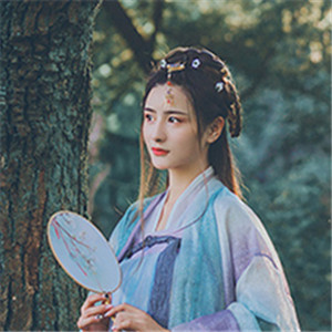 星輝光影漢服古風女子頭像，妖媚女生頭像