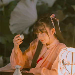 夜色杏粉小依獨(dú)醉酒古風(fēng)頭像，女生古風(fēng)頭像